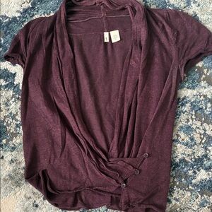 Moth Deep Purple Drape Blouse